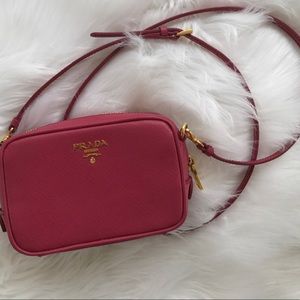 Prada Camera bag Saffiano Lipstick Pink